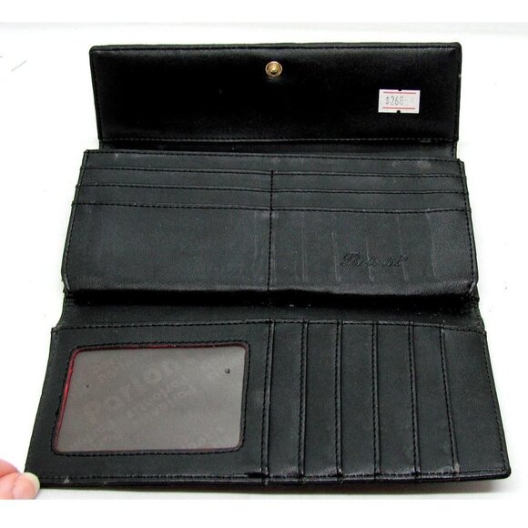 Parlontis Monogrammed Italian Sateen Clutch Wallet - Picture 6 of 12